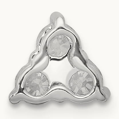 3 Stone Triangle Chain Slide, 0.50 ct tw Lab-Grown Diamond