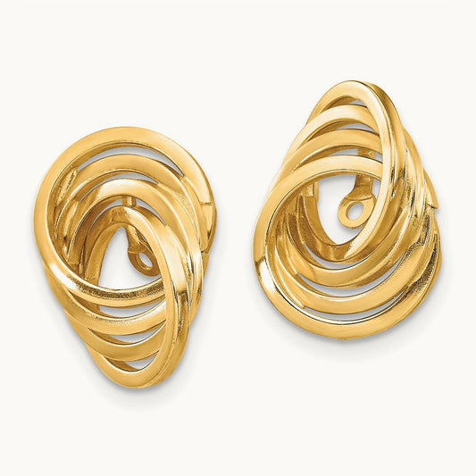 Polished Love Knot Earring Jackets — photo set