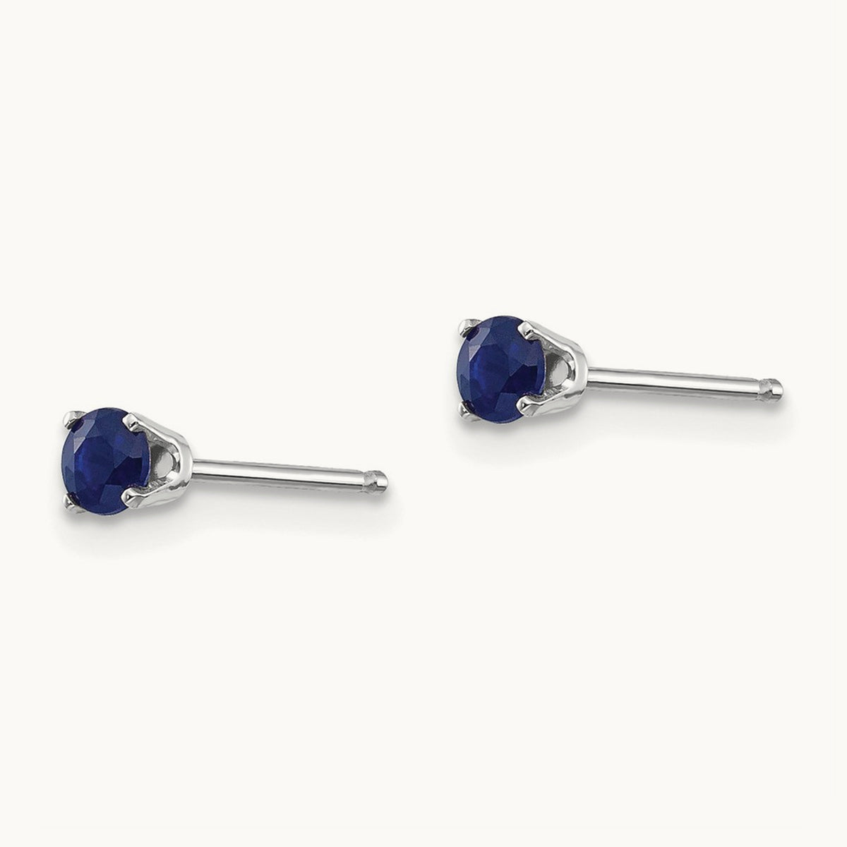 Sapphire Stud Earrings — 3mm