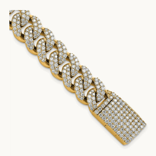 4mm Pavé Cuban Link Bracelet, 9.25 ct tw Lab-Grown Diamond