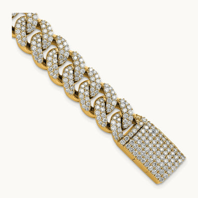 4mm Pavé Cuban Link Bracelet, 9.25 ct tw Lab-Grown Diamond
