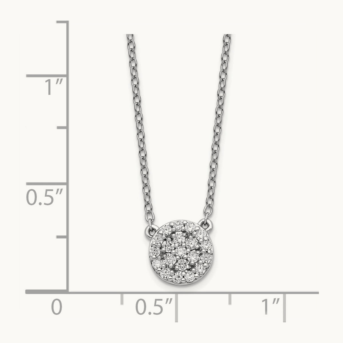 Diamond 18in Necklace, 14K White Gold