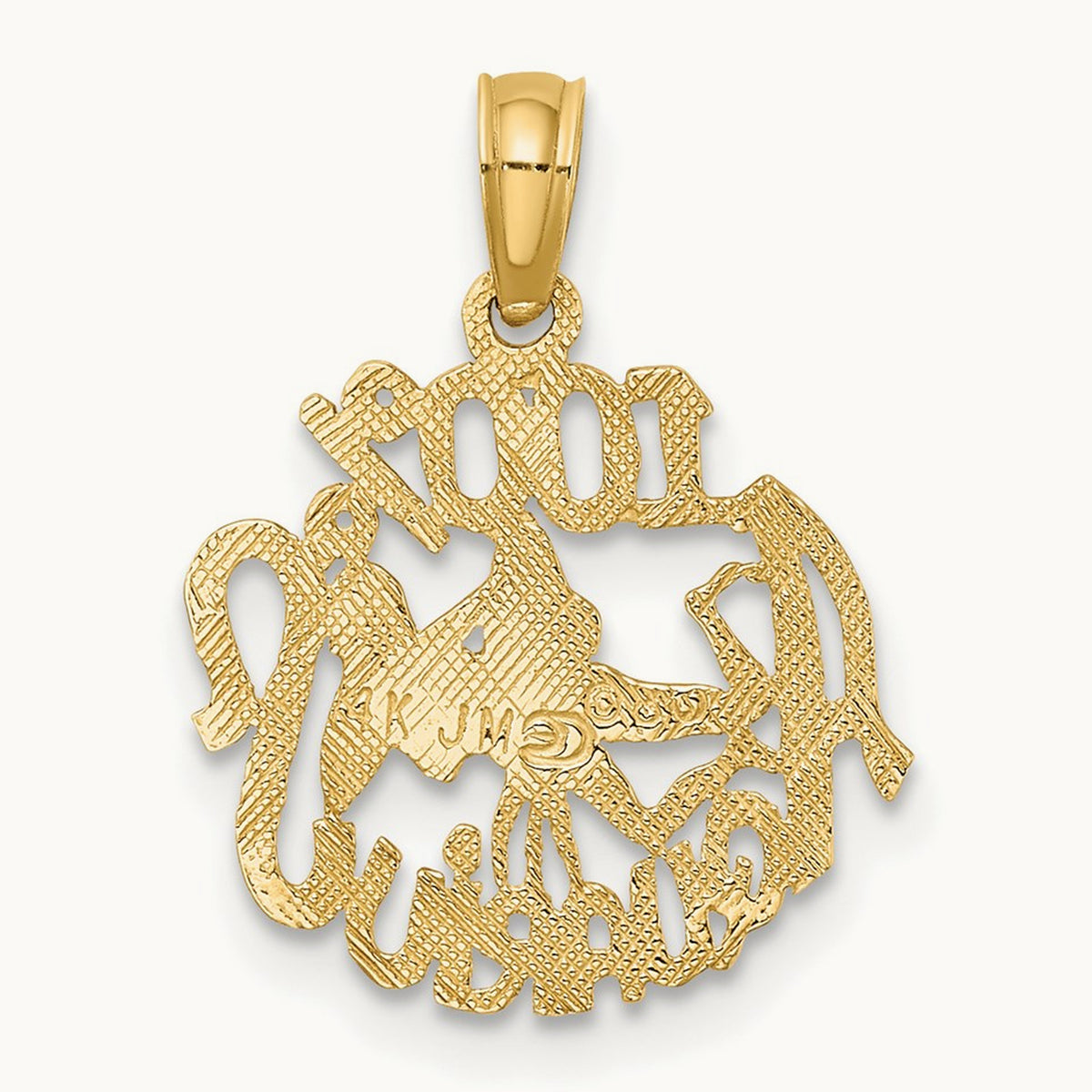 100% AQUARIUS Zodiac Charm — 14K Yellow Gold