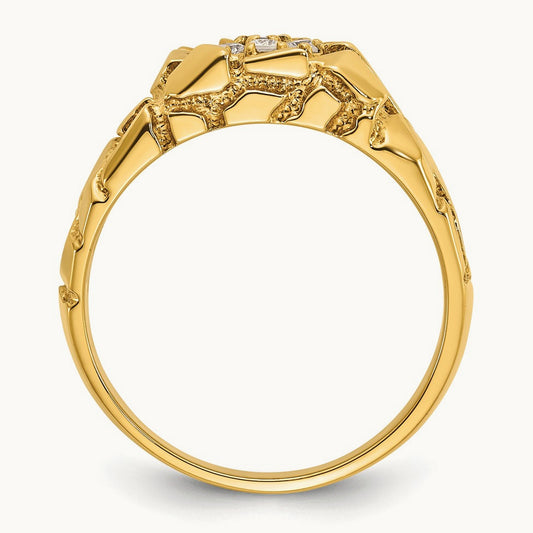 Men's Cluster Nugget Ring, 0.25 ct tw Lab-Grown Diamond