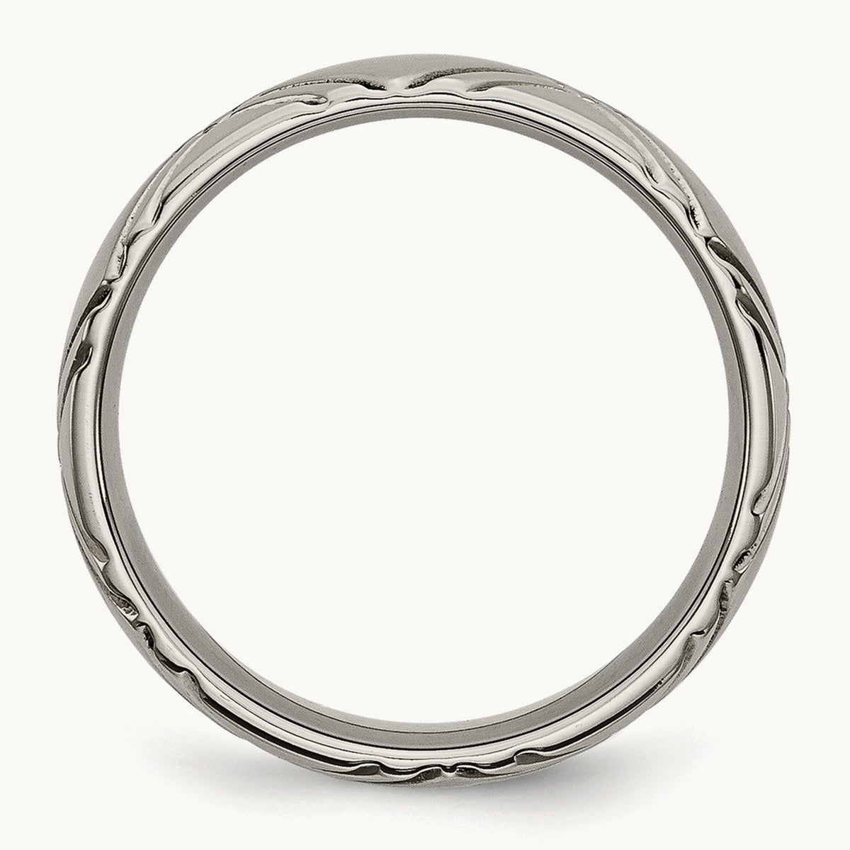 Brushed and Polished Criss-cross Design Band — photo set