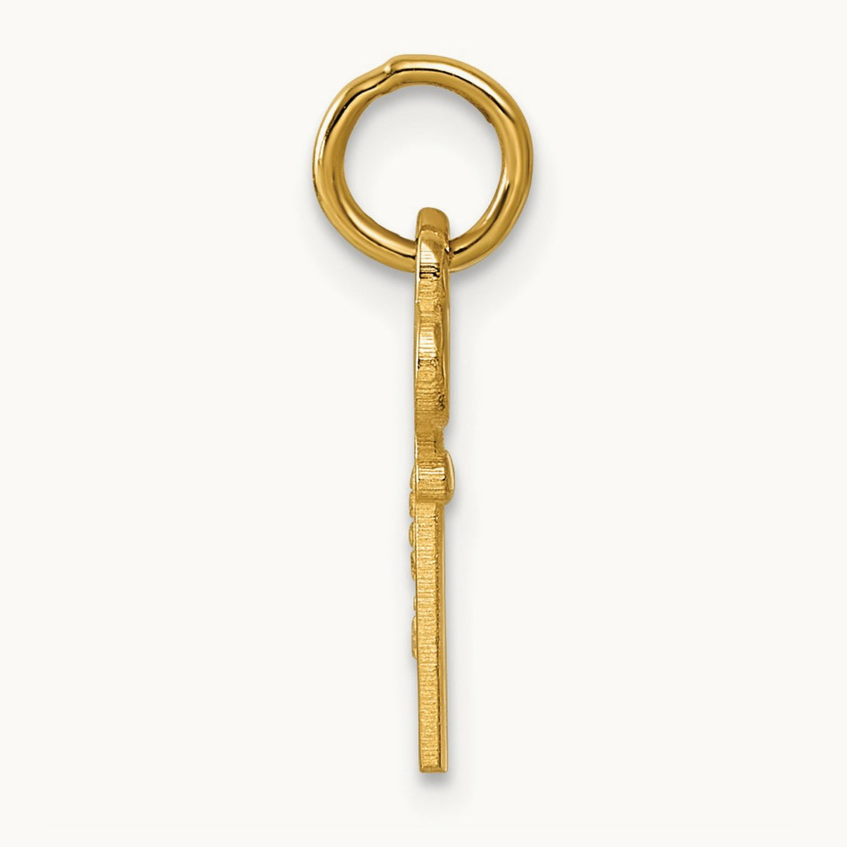 Key Letter Q Initial Charm, 14K
