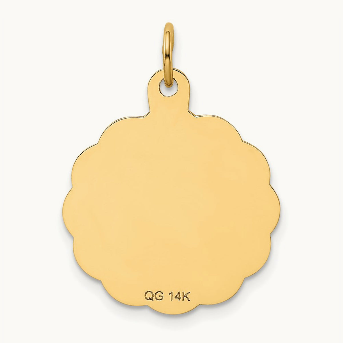 Baseball Disc Charm, 14K
