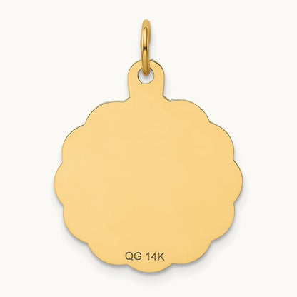 Baseball Disc Charm, 14K