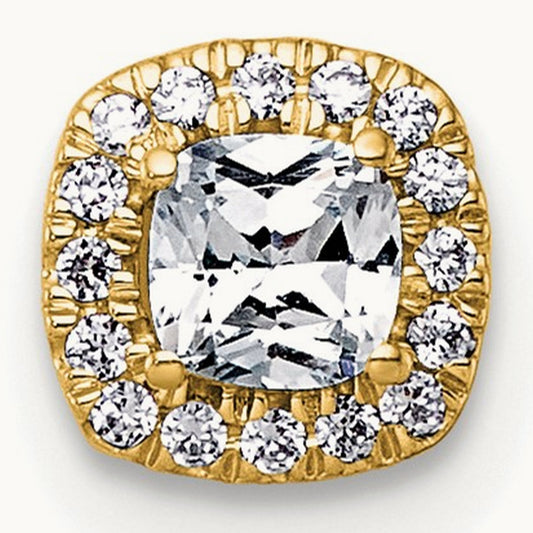 Cushion Halo Chain Slide, 0.25-4.50 ct tw Lab-Grown Diamond — 1/3 ct, VS (Best), 14K Yellow Gold