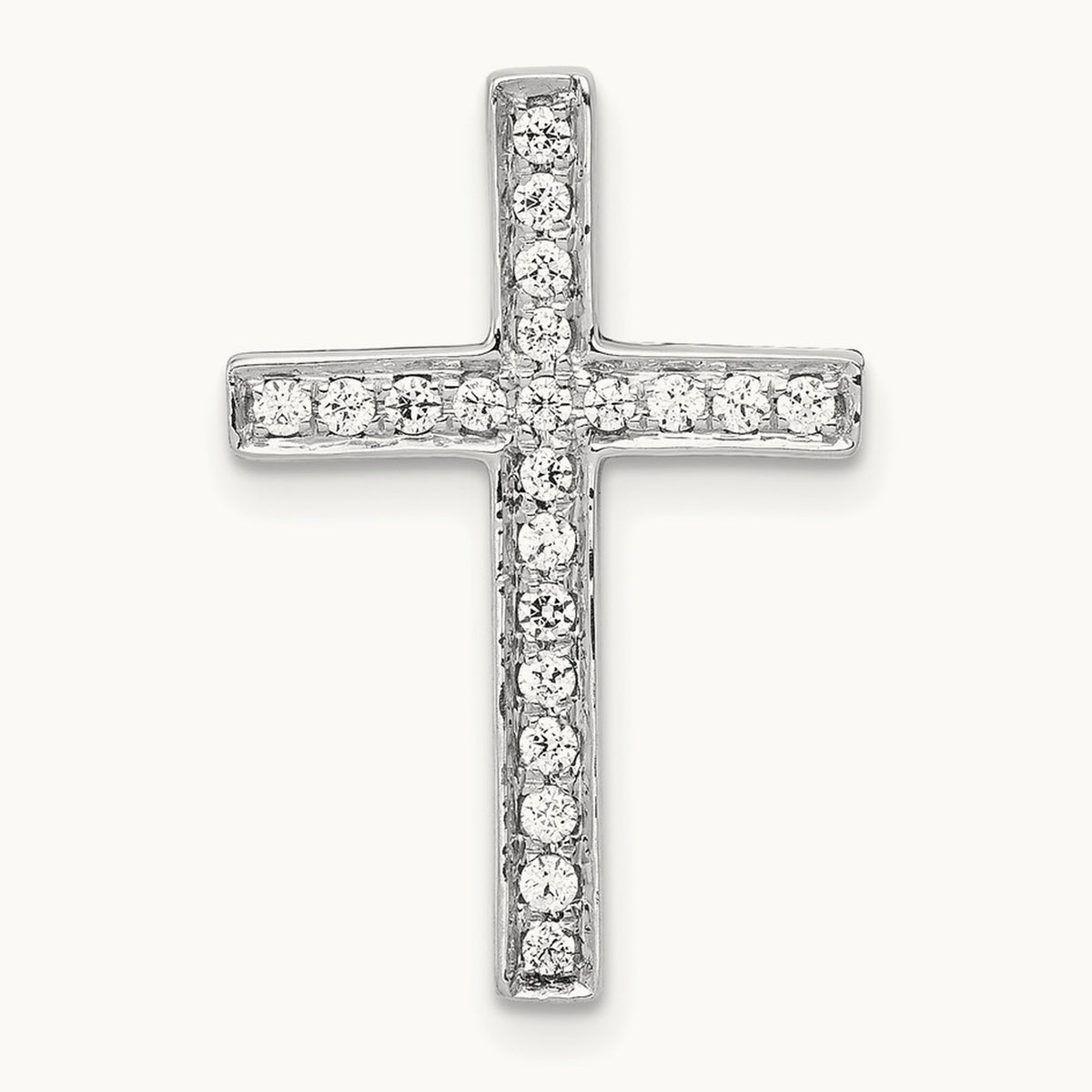 Diamond Cross Slide Pendant — photo set