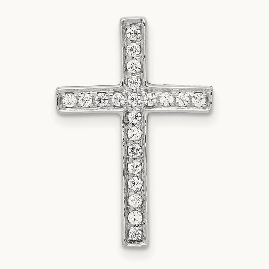 Diamond Cross Slide Pendant — photo set