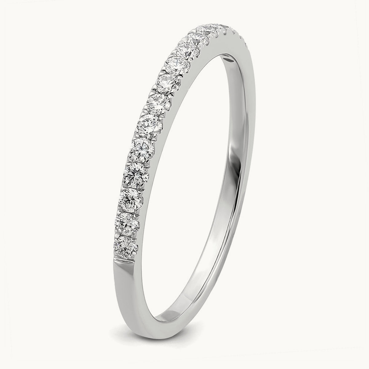 Wedding Band, 0.15-0.25 ct tw Lab-Grown Diamond — 1/4 ct, 14K White Gold, 7