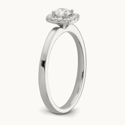 Petite Halo Engagement Ring, 0.50 ct tw Lab-Grown Diamond