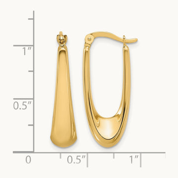 Polished Hoop Earrings, 10K — Leslie's