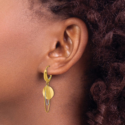 Polished / Dia-cut Dangle Leverback Earrings — Leslie's — photo set