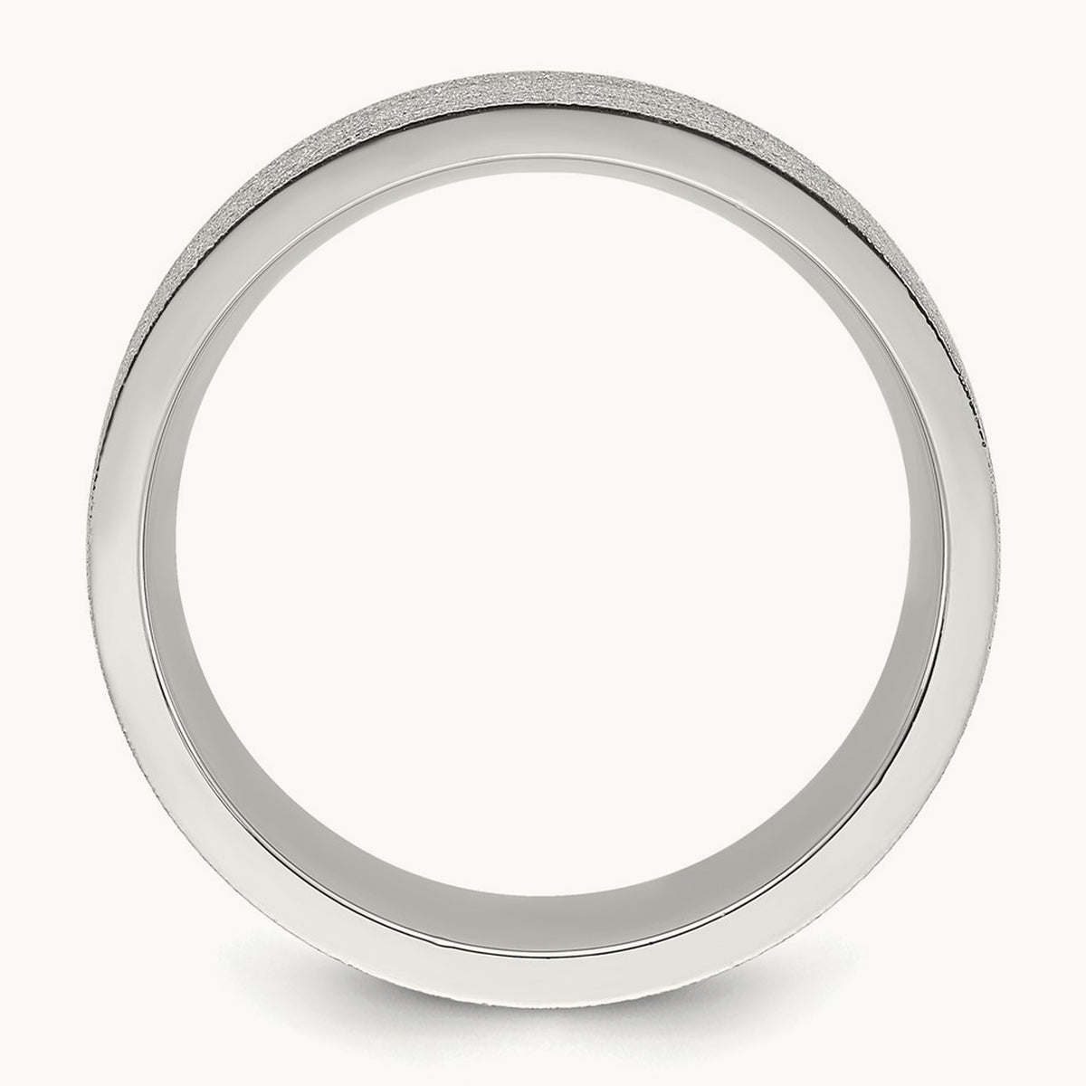Polished Laser-cut Grooved Band, 8mm, Stainless Steel