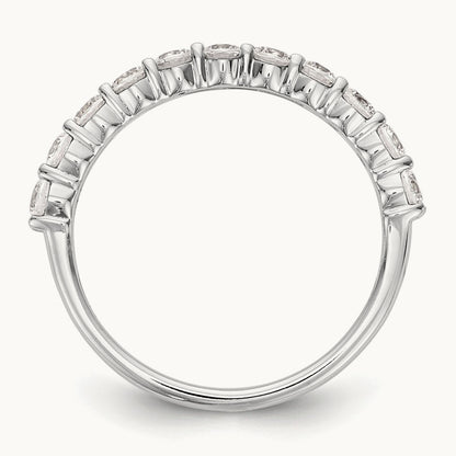 11-Stone Diamond Band, 14K White Gold
