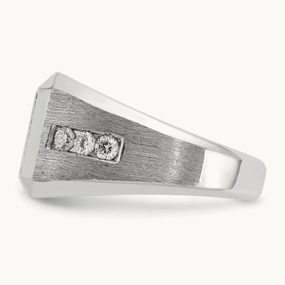Square Cluster Men's Ring, 1.00 ct tw Lab-Grown Diamond