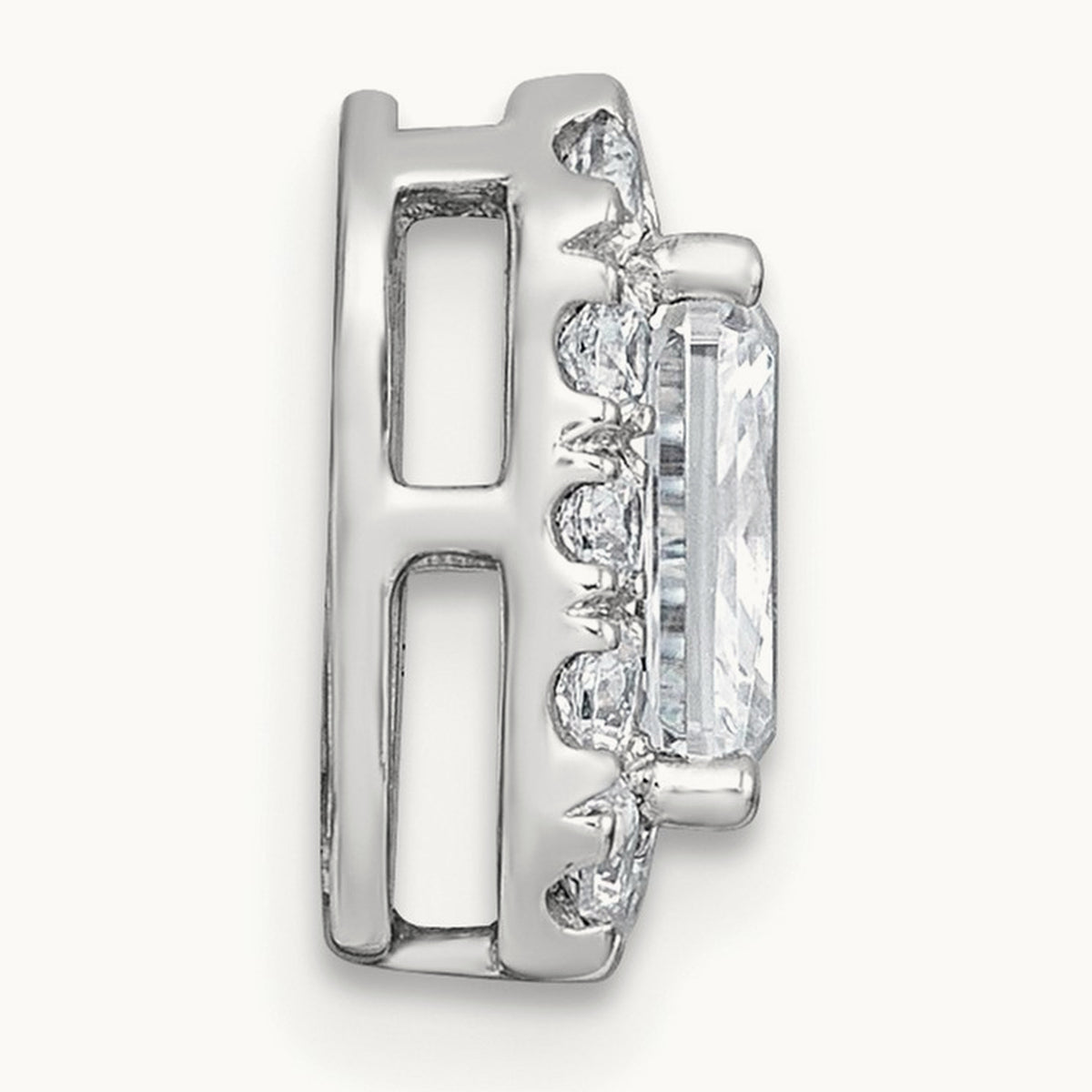 Radiant Halo Chain Slide, 0.25-5.50 ct tw Lab-Grown Diamond — 1 1/3 ct, 14K White Gold