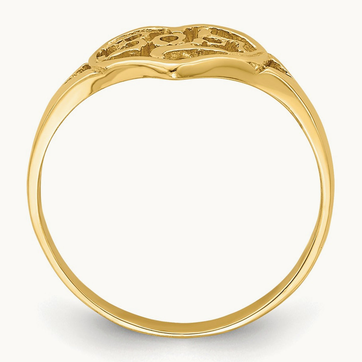 BABY Cut-out Heart Ring, 14K