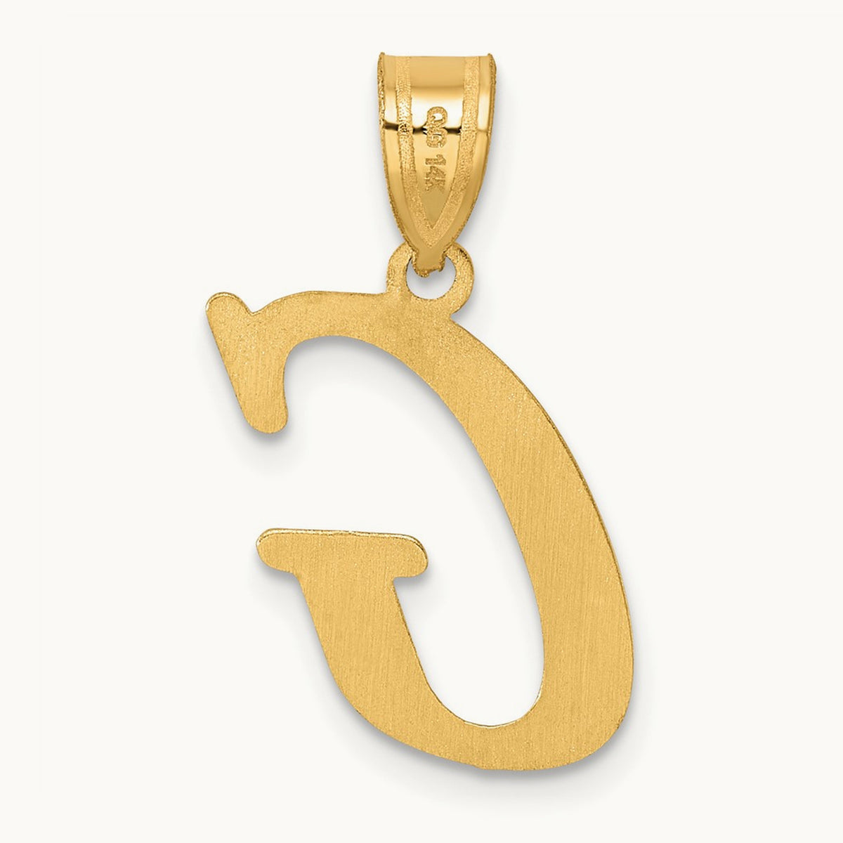 Polished Initial Pendant — G