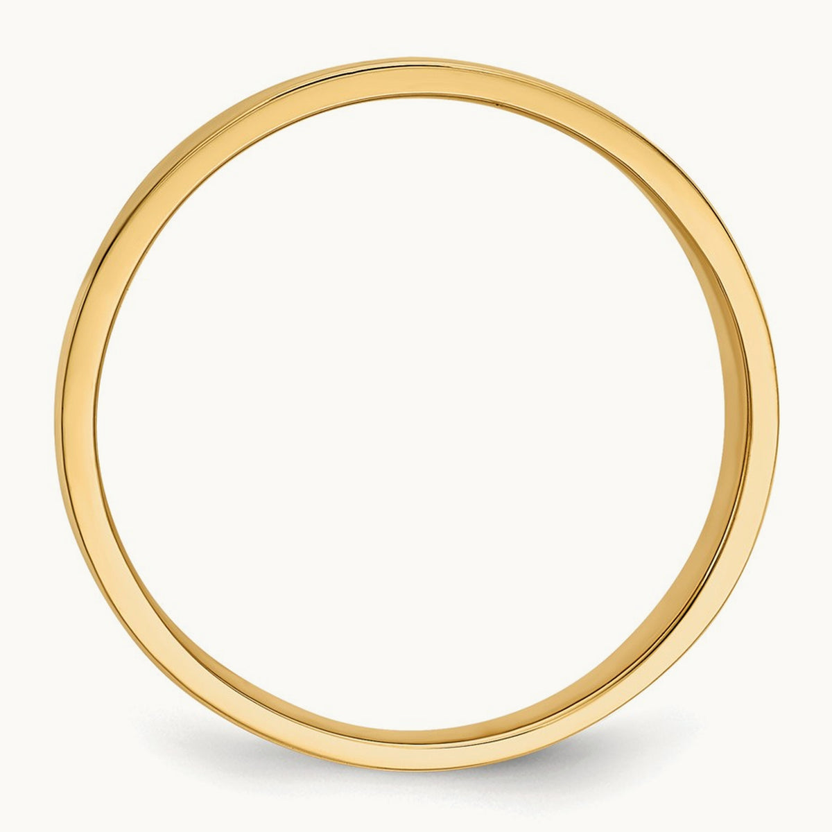 Flat-top Tapered Cigar Band Ring, 15mm, 14K