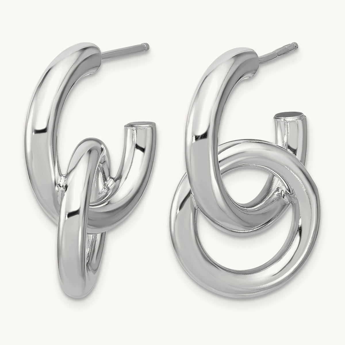 RH- Polished Circle Drop Post Earrings — Leslie's — photo set