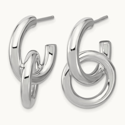 RH- Polished Circle Drop Post Earrings — Leslie's — photo set