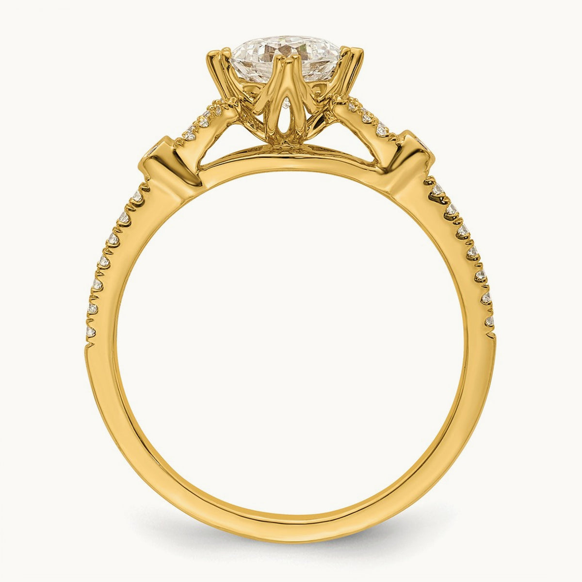 Cushion Semi-Mount Engagement Ring — 1/2 ct, 7