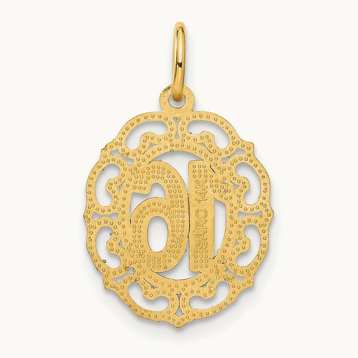 #16 in Oval Circle Pendant, 14K