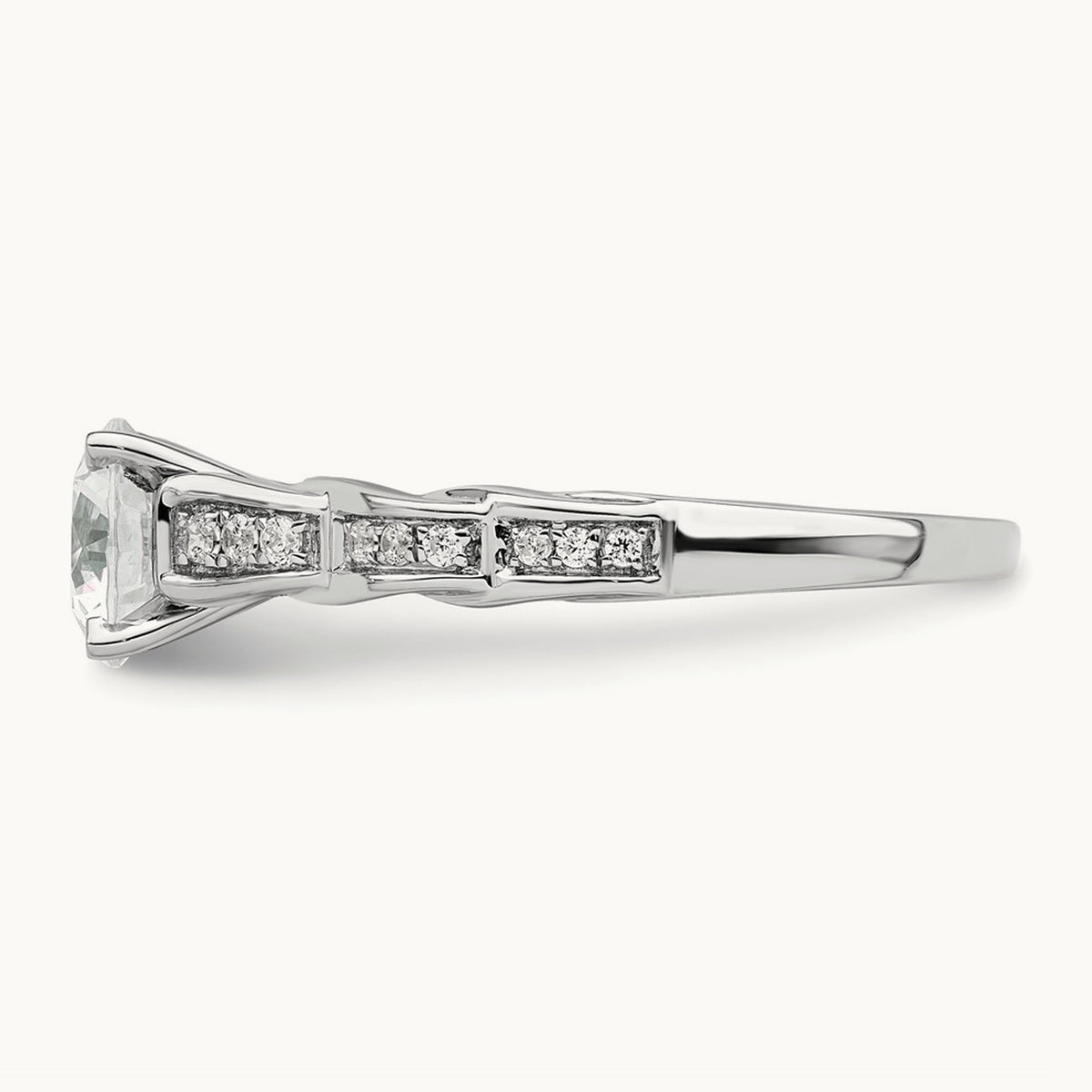 Twisted Semi-Mount Engagement Ring, 0.10 ct tw