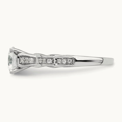 Twisted Semi-Mount Engagement Ring, 0.10 ct tw