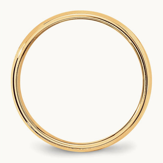 Milgrain Half Round Band, 6mm, 10K Yellow Gold