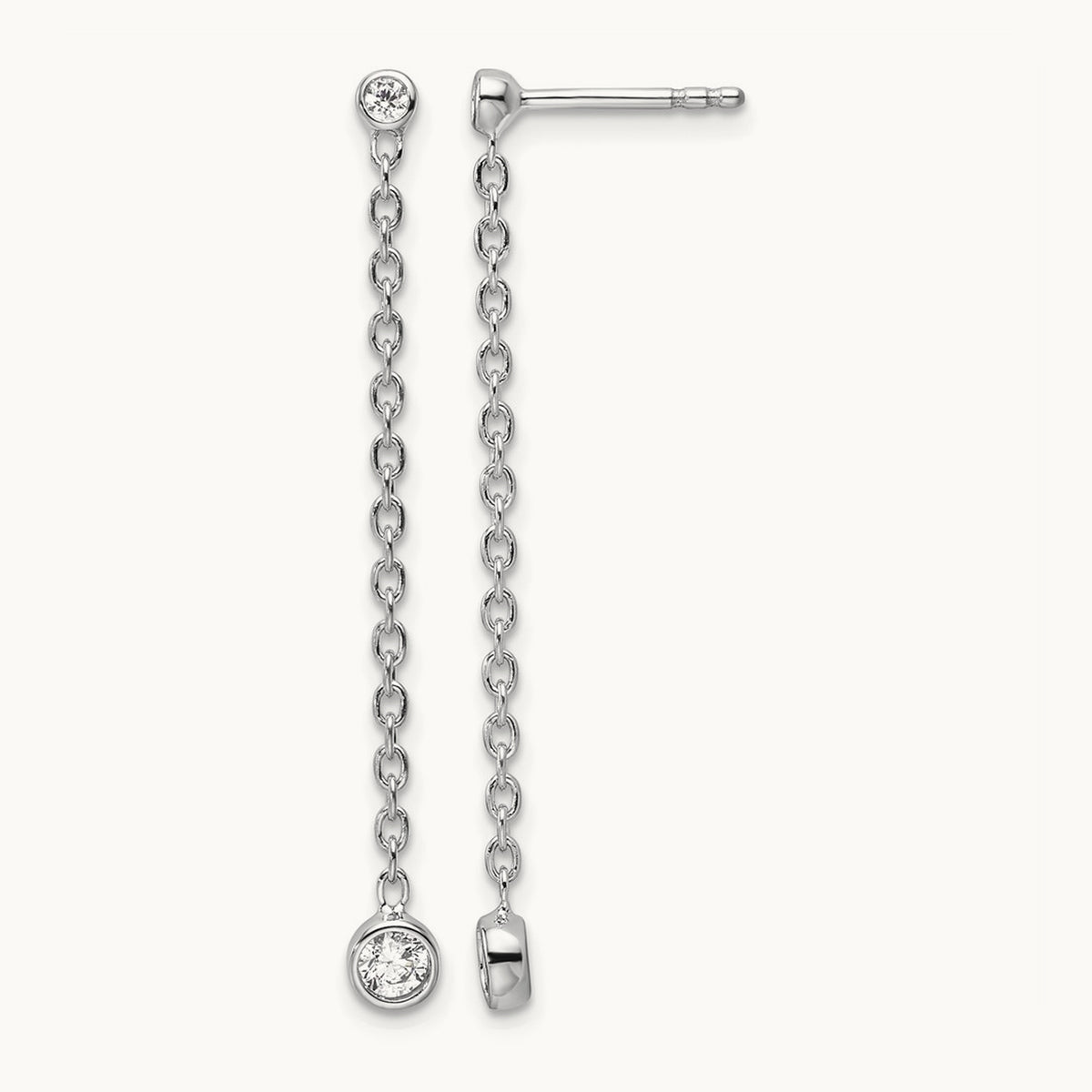 Dangle Post Earrings, 0.25 ct tw Lab-Grown Diamond