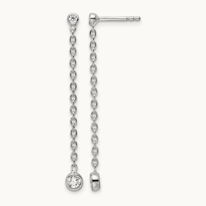 Dangle Post Earrings, 0.25 ct tw Lab-Grown Diamond
