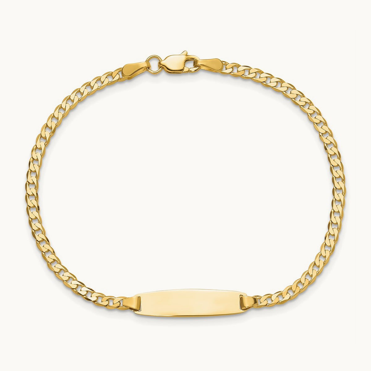 Curb Link ID Bracelet, 14K