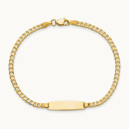 Curb Link ID Bracelet, 14K