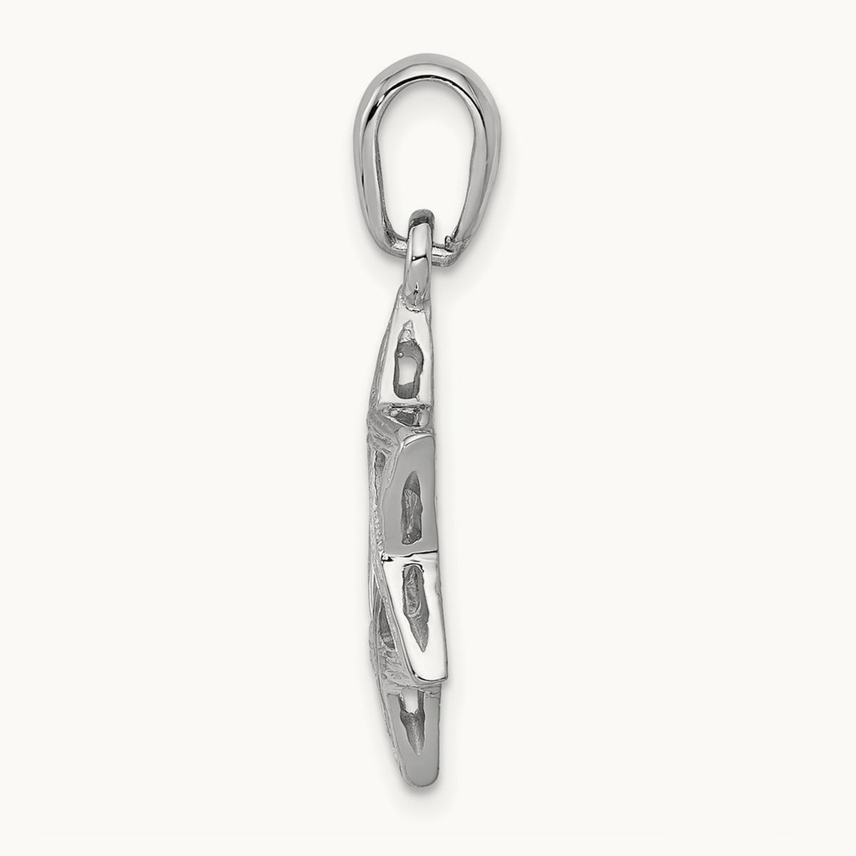 Star Of David Pendant, 14K White Gold