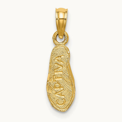 3D CAPTIVA Flip-Flop Charm, 14K