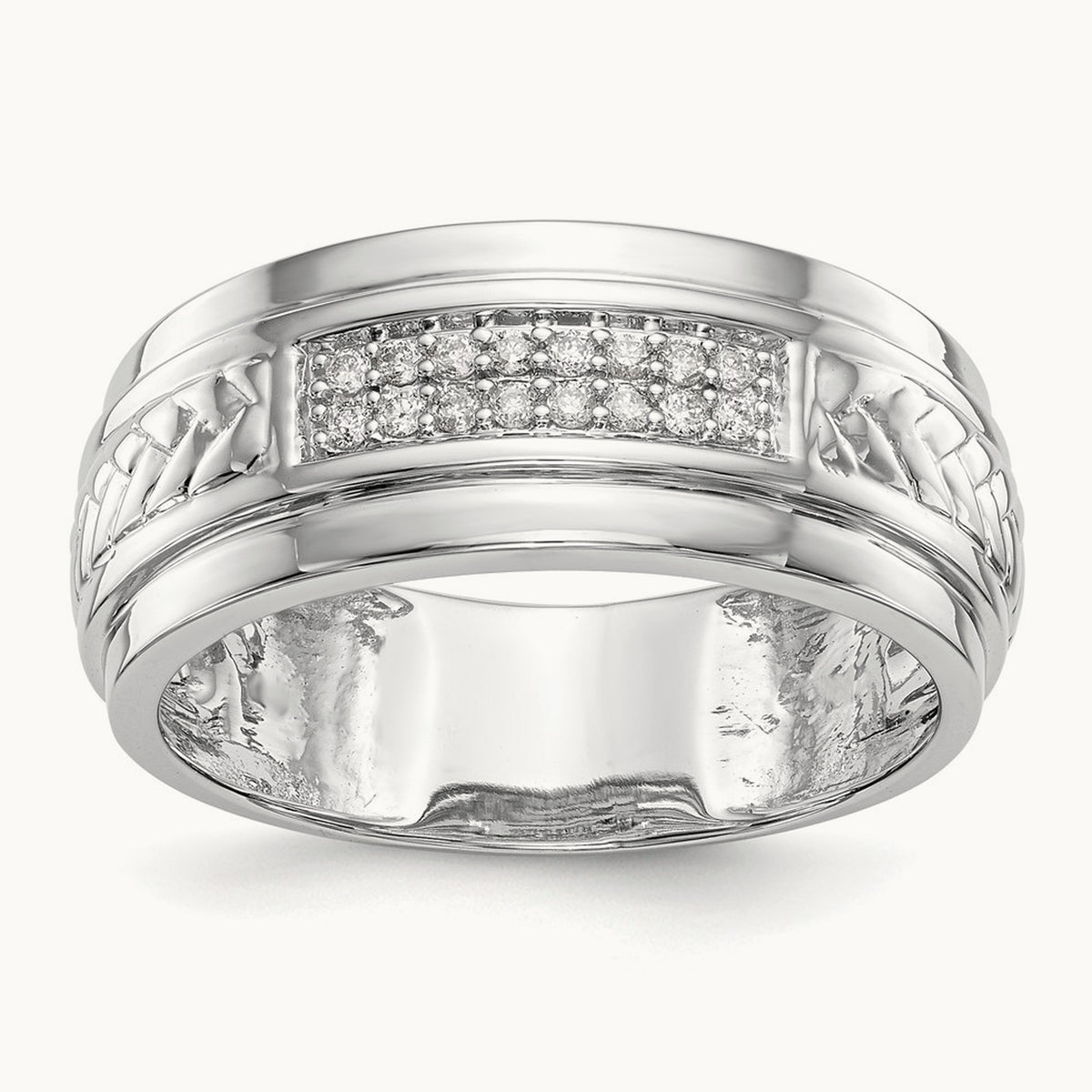 Trio Men's Wedding Band, 0.10 ct tw
