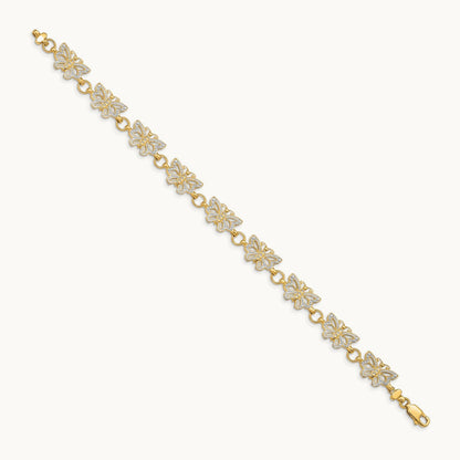 w/Rhodium Butterfly Bracelet, 14K