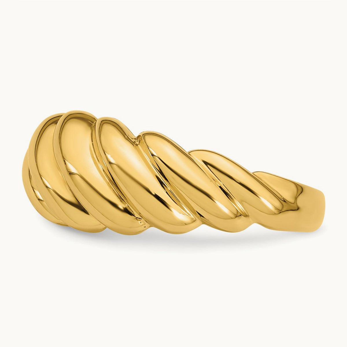 Polished Twisted Domed Ring, 14K
