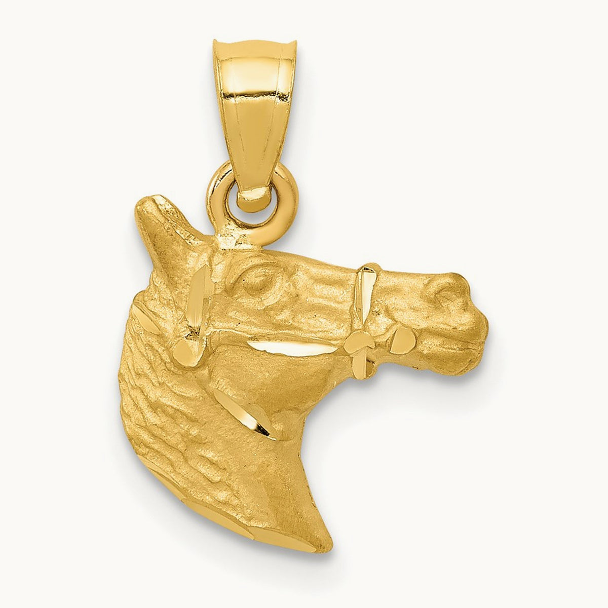 Diamond-cut Horse Pendant, 14K