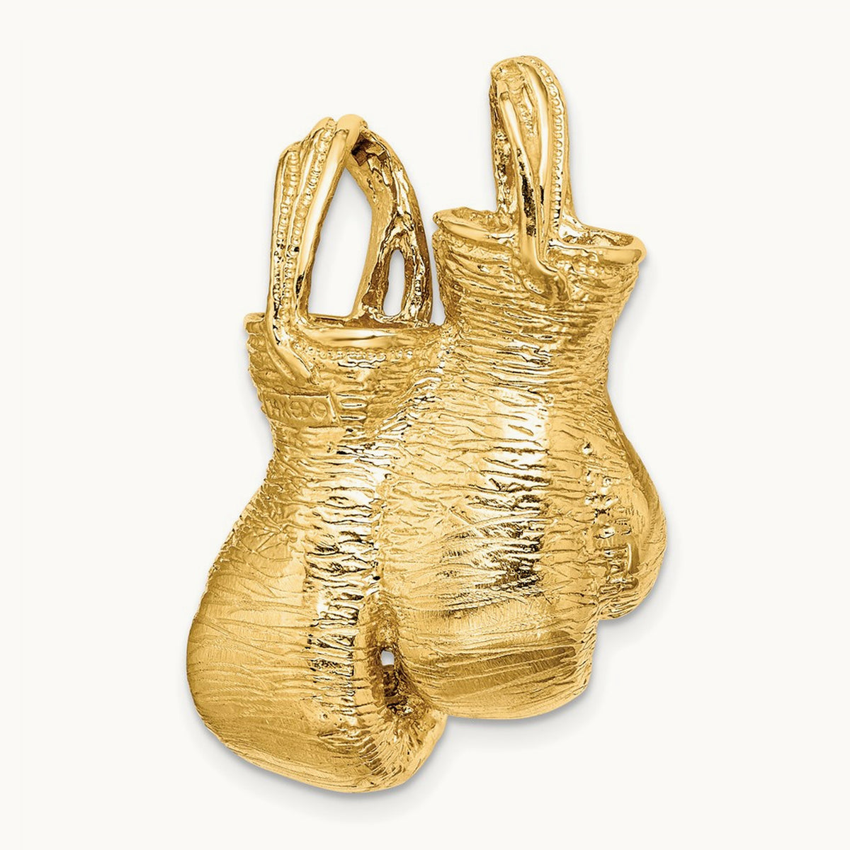 3-D Textured Double Boxing Gloves Slide, 14K