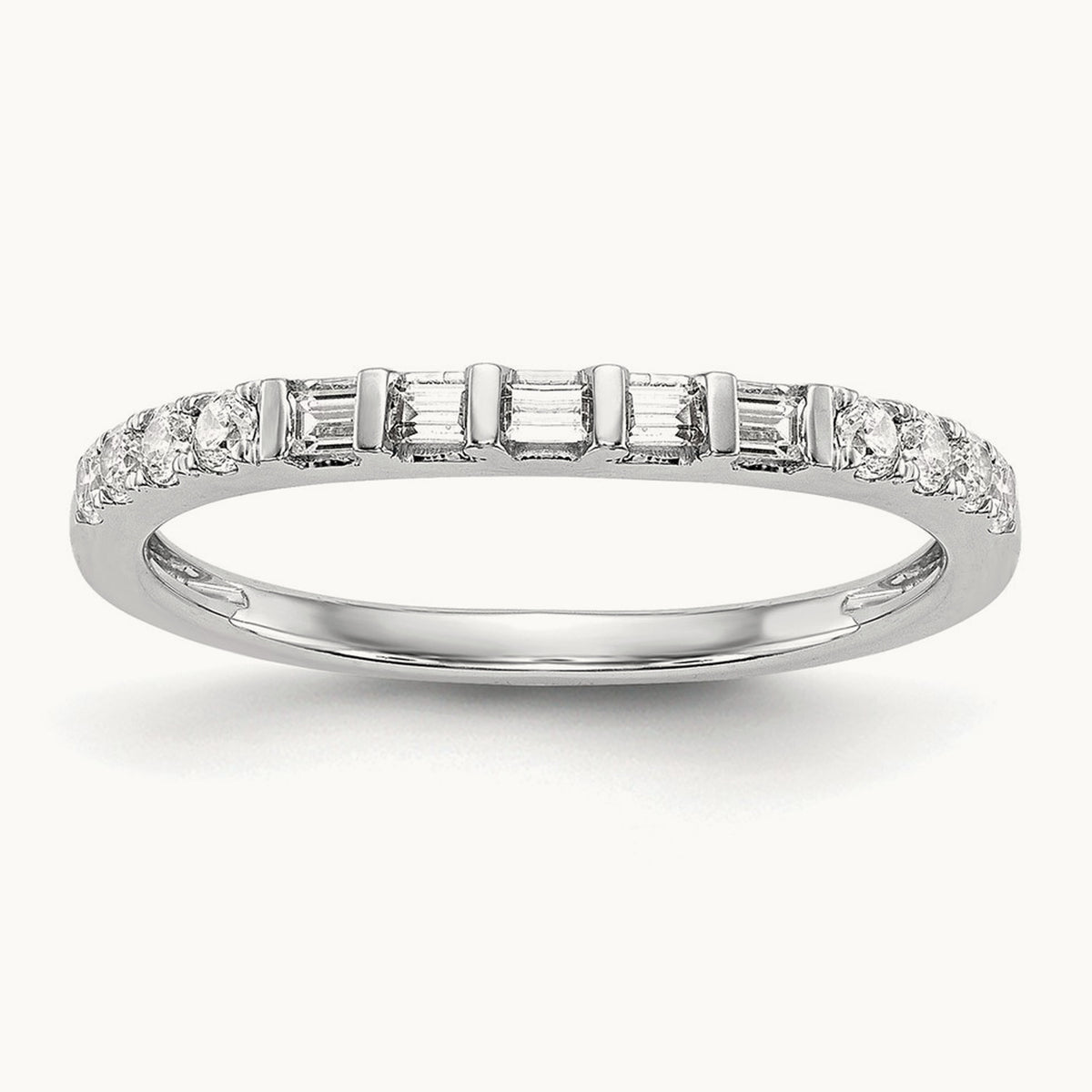 Diamond Wedding Band, 14K White Gold