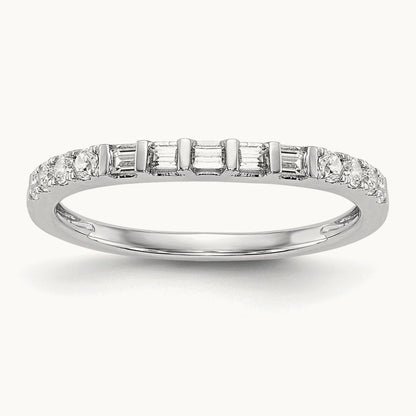 Diamond Wedding Band, 14K White Gold