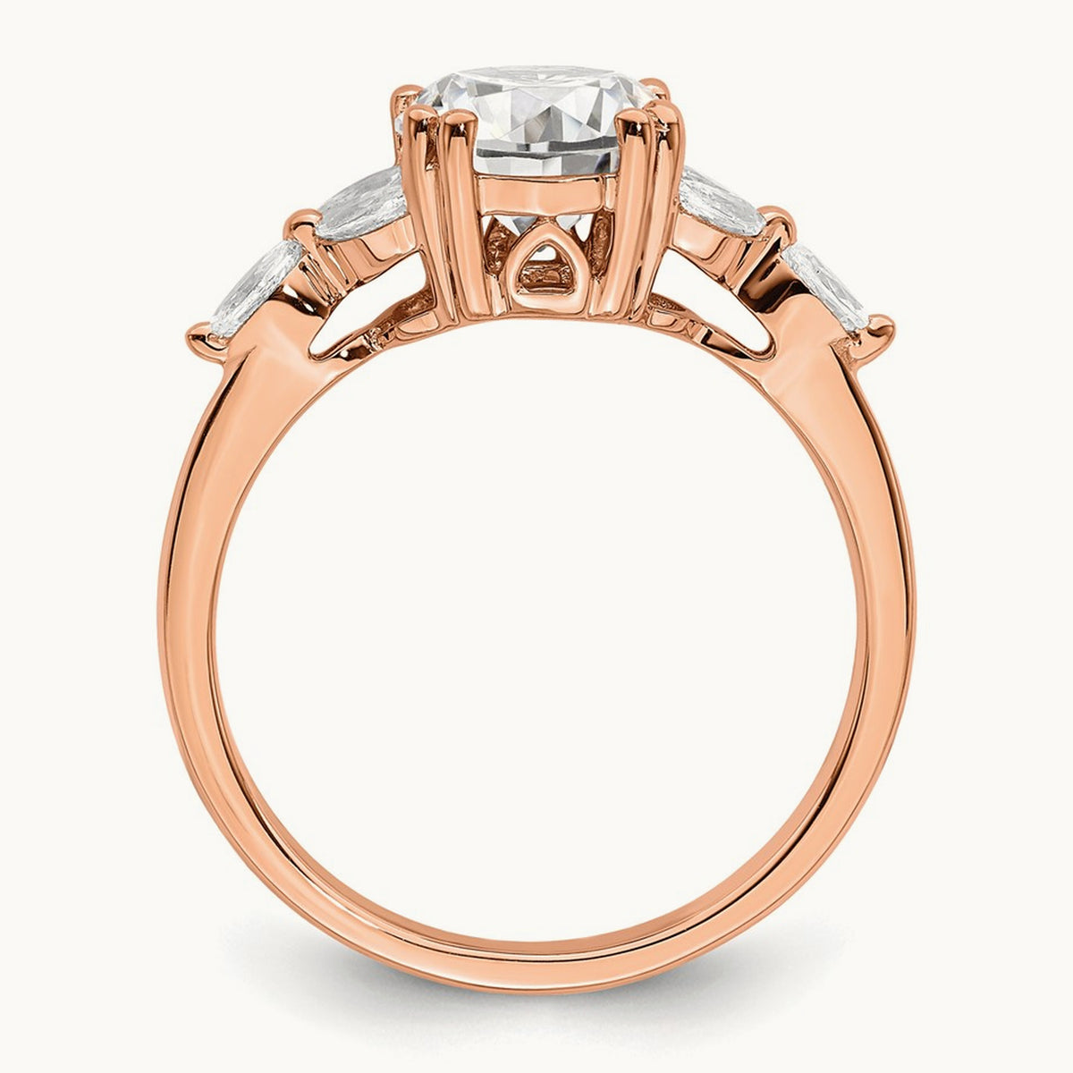 Round Semi-Mount Engagement Ring — 1 ct, 7