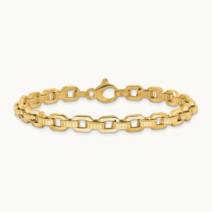 Polished & Textured Fancy Link Bracelet — photo set