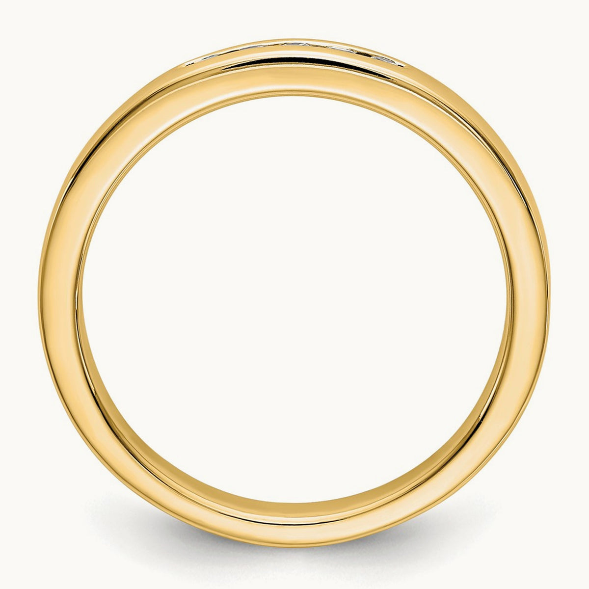 Setting: 5- Stone Closed Channel Band Mounting, 1.6mm — 14K Yellow Gold