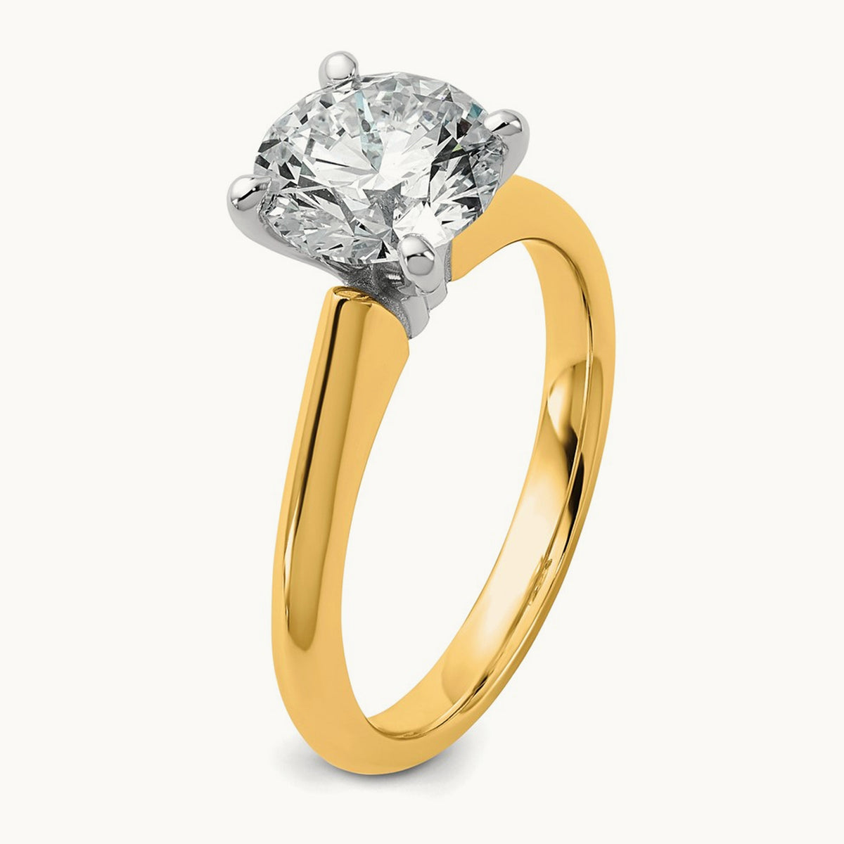 Round 8X Ring, 2.00 ct tw Lab-Grown Diamond — 14K Two-Tone